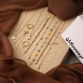  10 قطع اكسسوارات أنيقة بلون ذهبي