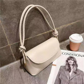 حقيبة صغيرة مربعة من الجلد الصناعي للسيدات ، حقيبة كروس بكتف واحد ، أحادية اللون ، بسيطة ، أزياء فرنسية ، تحت الإبط